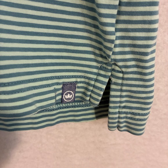 Peter Millar Polo Shirt Men L Short Sleeve Striped Golf Activewear Preppy Party - Picture 4 of 7